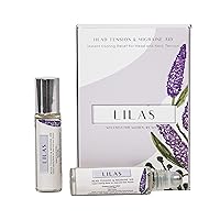 LILAS Migraine, Head and Neck Tension Relief Stick - Headache Relief Roll-on Oil with Peppermint and Lavender Essential Oils. Essential Oil Therapy for Soothing Migraine Relief