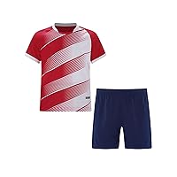 Kids Boys Soccer Jerseys and Shorts Set Athletic Sports Team Training Uniform 2 Pieces Activewear Set