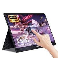 ytk Touchscreen Portable Monitor,Portable Touchscreen,15.6 inch 1920 * 1080 Second Screen Portable Monitor Screen with usd Type-c Double Speaker for Laptop and Gaming Screen