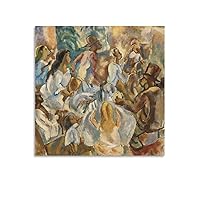 GerRit Jules Pascin,Cuban Hospitality Canvas Art Poster And Wall Art Picture Print Modern Family Bedroom Decor Posters 28x28inch(70x70cm)
