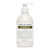 Phillip Adam Verbena Sage Conditioner for Silky Soft Hair - Add Hydration and Reduce Frizz - Silicone Free and Paraben Free - 12 Fl Oz