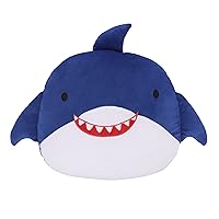 NoJo Shark-Navy and White Squishy Toddler Pillow