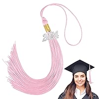 Garduation Tassel 2024,2024 Tassel Charms with Silver Date,Graduation Memorial Tassel Charm,Tassel Charms for Graduation Cap,Memorial Tassel Charm,Pink Tassel