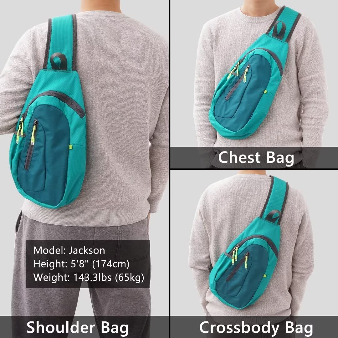 TITECOUGO Small Sling Bag Lightweight Crossbody Bag for Women Men Hiking Backpack Travel Shoulder Bag Chest Daypack for Gym Work Outdoor Sports Navy Blue