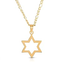 Elegant 14k Gold Star of David Pendant Necklace