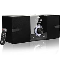 Home CD Stereo Shelf System - 30W Compact Micro Stereo System with CD Player, Bluetooth, FM Radio, Aux-in, USB Playback, 2-Way Music Crisp-Sound, DSP-Tech, Remote Control