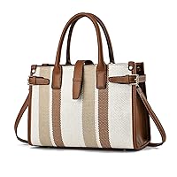 Nicole & Doris Women's Shoulder Bag, Crossbody Hanging, Cute, 2-Way, Synthetic Leather, Waterproof, Divider, Bag, Stylish, Elegant, Striped, For Outings, Business Commutes, Popular, Travel, Present
