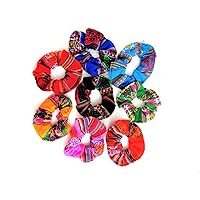 Cotton Manta Aguayo Hair Scrunchies 3 Pack Lot Assorted Colors Fair Traded Peru