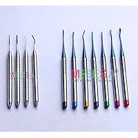 Dental PDL Luxating Root Elevators Set of 7 Precise Periotomes Tips with 4 Pcs Dental Periotomes Atraumatic Extraction Periodontal Ligament Cut Surgery Knifes by MEDESA