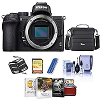 Nikon Z50 Mirrorless Camera - Bundle with Camera Case, 64GB SDXC Memory Card, Cleaning kit, Memory Wallet, Card Reader, Mac Software Package