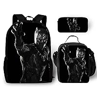 3 Marvel BLACK PANTHER Insulated Lunch Bag Canvas 2-Compartment King  T'Challa | eBay