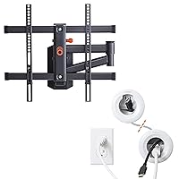 ECHOGEAR Swivel Full Motion TV Wall Mount & in-Wall Cable Management Kit - for TVs Up to 60