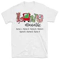 Christmas Grandma with Grandkids Name Personalized T-Shirt, Nanalife Shirt, Custom Grandma Shirt, Christmas Grandma Mom Shirt, for Grandma, Mom, Nana, Mimi, Christmas Women Men Tee, Multicolor
