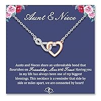Lanqueen Infinity Heart Necklace for Aunt/Niece/Stepdaughter/Daughter In Law Birthday Christmas Mothers Days Thanksgiving Gifts
