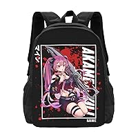 Anime Akame Ga Kill Mine Backpack Cartoon Large Capacity Backpacks Laptop Backpack Lightweight Canvas Shoulder bag Outdoor Travel 16-Inch Black