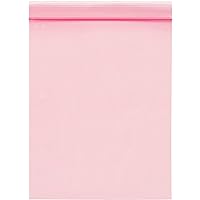 4' x 6', 2 Mil (1000/Case) Pink Anti-Static Zipper Reclosable Plastic Poly Bags