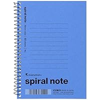 N670A-02 Spiral Ring Notebook, 0.2 inches (6 mm), Ruled, A6, Blue, 10 Notebooks