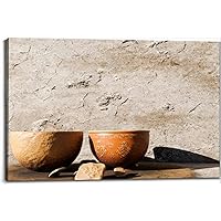 Roman pottery a rough concrete wall Canvas Wall Art Decor Paintings Pictures for Bedroom Wall Decor Above Bed Living Room Wall Decoration Bathroom Office Artwork
