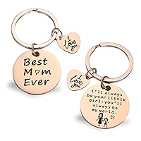 Best Mom Ever Keychain, Mothers Day Gifts from Daughter, Cute Mom Gifts for Christmas, Valentines, Stocking Stuffers
