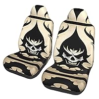 Devil Satan Car seat Covers Front seat Protectors Washable and Breathable Cloth car Seats Suitable for Most Cars