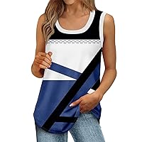 Womens Tank Top U Neck Graphic Cute Casual Tank Tops Summer Workout Loose Dressy Basic Tank Tops
