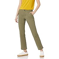 Amazon Essentials Women's Classic Straight-Fit Stretch Twill Chino Pant