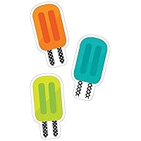 Schoolgirl Style Simply Stylish Tropical Popsicle Cutouts, 36 Popsicle Cutouts for Bulletin Board, Ice Pops Classroom Cut-outs, Cutouts for Classroom Summer Bulletin Board Decorations, Classroom Decor
