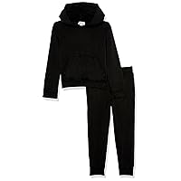 Splendid Kids Washed Black Hoodie Jogger Set for Baby Boy and Toddler, Washed Black, 3 Years US