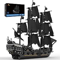 JMBricklayer Black Pirate Ship Model Building Sets, Mysterious Toys Kits, Collectible Blocks, Cool Toy, Gifts for Boys Teens Collectors (2868 Pieces), (40102)