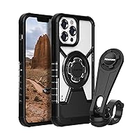 Rokform - iPhone 13 Pro Max Crystal Case + Motorcycle Handlebar Phone Mount