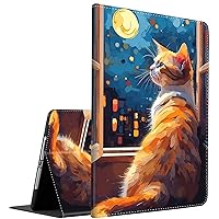 iPad 9th/8th/7th Generation Case 2021/2020/2019 iPad 10.2 Inch Case Also Fit iPad Air 3th Gen 2019/iPad Pro 10.5 inch，Standing Cover with Auto Sleep/Wake，Starry Night Cat