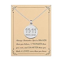 BNQL 11 11 Make a Wish Necklace 11 11 Angel Numbers Necklace Make A Wish Gift Jewelry for Women Girls