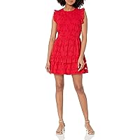 Speechless Women's Red Fit and Flare Lace Dress