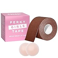 Perky Girls Boob Tape – Breast Lift Tape from A to DD Cup & Plus Sizes – Waterproof & Hypoallergenic Breast Tape