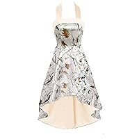 Halter High Low Bridal Dresses Bridesmaid Dress for Wedding Guest Snowfall Camo