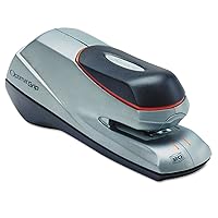 Swingline Electric Stapler, 20 Sheet Capacity, Optima Grip, Jam Free, Compact, Auto or Manual, Plug In or Battery, Orange and Gray (48207)