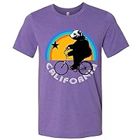 California Bear On Bike Asst Colors Mens Lightweight Fitted T-Shirt/tee