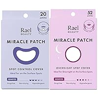 Rael Miracle Bundle - Large Spot Control (20 Count), Overnight Spot Cover (52 Count)