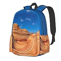 Weathering Mountain Printed Casual Daypack with side mesh pockets Laptop Backpack Travel Rucksack for Men Women