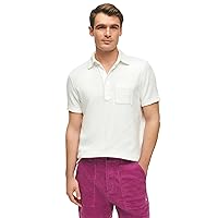 Brooks Brothers Men's Terry Cloth Crew Neck Short Sleeve Polo Shirt