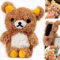 LUVI for iPhone 11 Pro Max Furry Plush Case Fur Hair Cute 3D Teddy Bear Style Lovely Cool Protective Cover Fuzzy Fluffy Fashion Luxury Winter Warm Case for iPhone 11 Pro Max Brown