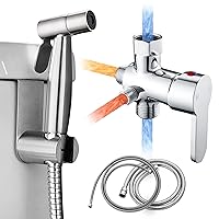 Handheld Bidet Sprayer for Toilet, Bidet Attachment for Warm Water, Hot and Cold Mixing Valve Kit, Hand Sprayer for Feminine Wash, Pet, Cloth, Diaper