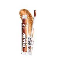 NYX PROFESSIONAL MAKEUP Filler Instinct Plumping Lip Polish, Lip Plumper Gloss - New Money (Copper Gold)