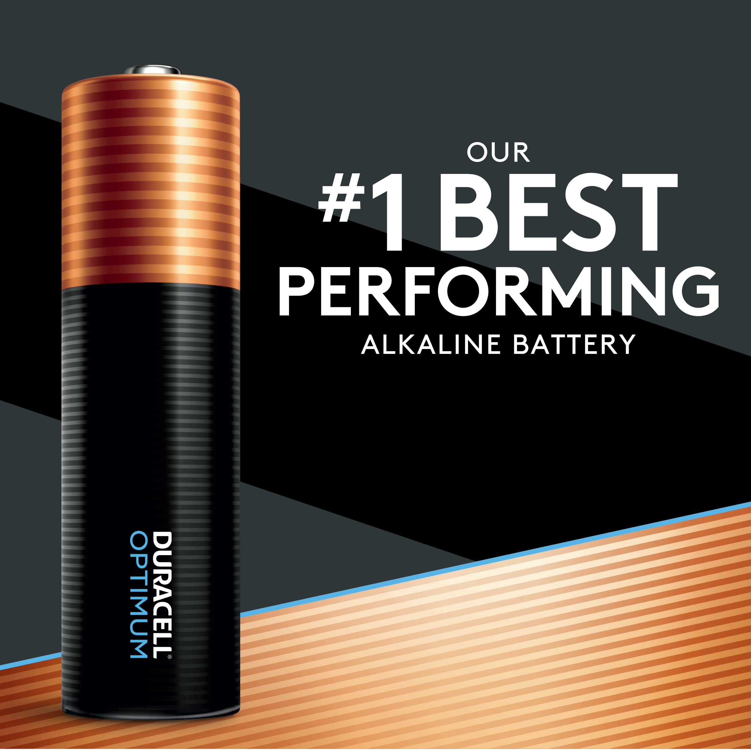 Duracell Optimum AA Batteries with Power Boost Ingredients, 18 Count Pack Double A Battery with Long-lasting Power, All-Purpose Alkaline AA Battery for Household and Office Devices