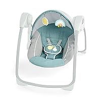 Ingenuity: ity by Ingenuity Sun Valley Canopy Portable Swing - Canopy, 2 Toys, 2-Position Seat Recline, Unisex, for Ages 0-9 Months, Grey