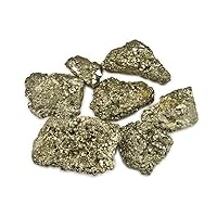 Materials: 1/2 lb Pyrite Fools Gold Medium Stones from Peru - 1-1.5 inch Avg - Raw Natural Rough Crystals for Cabbing, Tumbling, Lapidary, Polishing, Wire Wrapping, Wicca & Reiki Healing