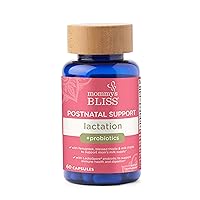 Mommy's Bliss Postnatal Lactation Support Supplement with Probiotics: Support Breastfeeding Milk Supply with Fenugreek, Blessed & Milk Thistle, Postpartum Immune Health While Nursing (60 Servings)
