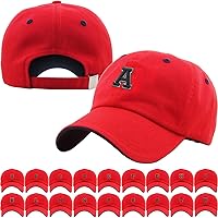 KPA-1463 RED C Letter AZ Red Alphabet Baseball Cap Dad Hat Polo Cap Adjustable Unisex Cotton One Size