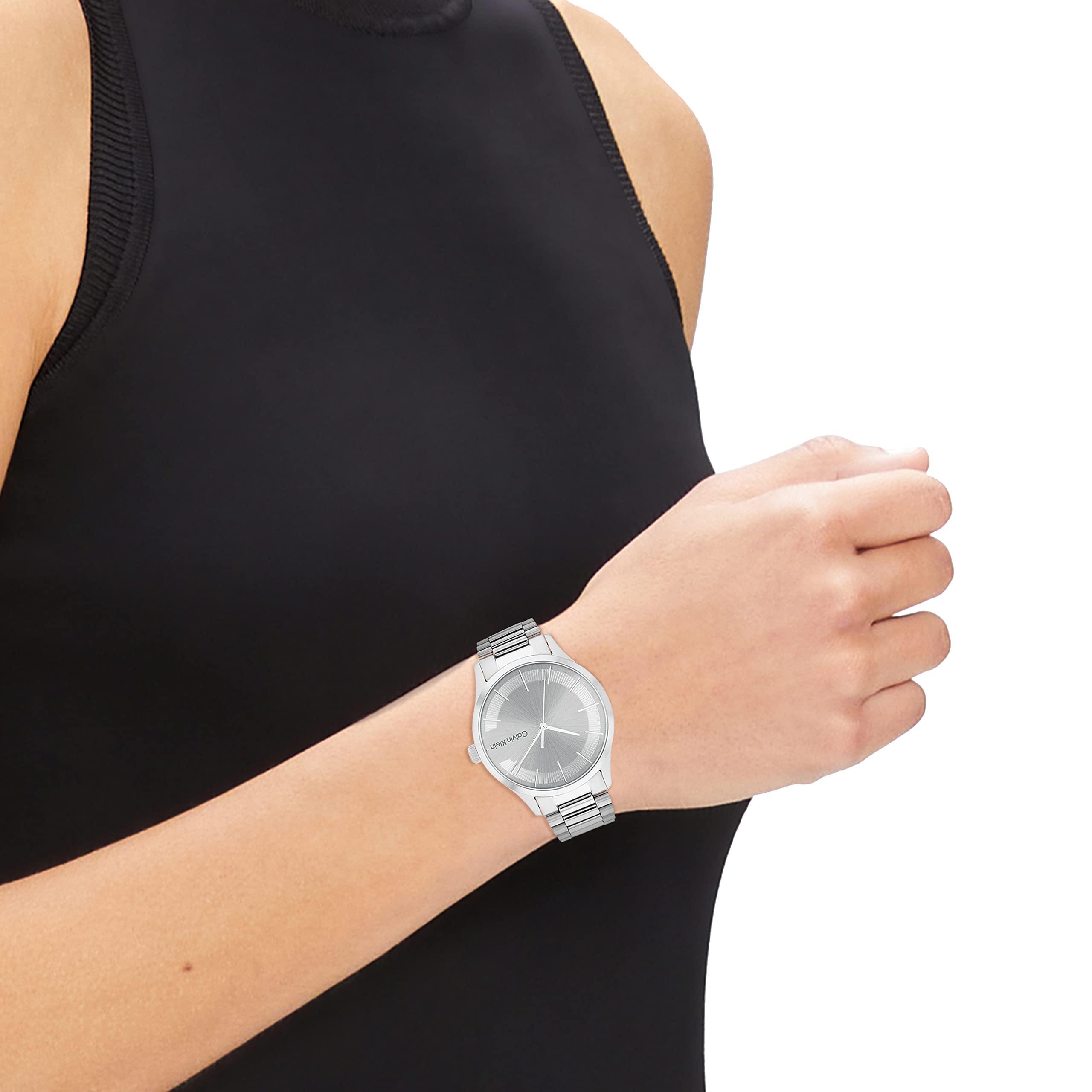 Calvin Klein Unisex Quartz Stainless Steel and Link Bracelet Watch, Color: Silver (Model: 25200036)