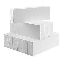 AMZQNART 10pcs Craft Foam Blocks 4×12×2in Polystyrene Blocks, Used for Making Modeling Projects, Flower Arrangements, and DIY School and Home Art Projects, in White Color.